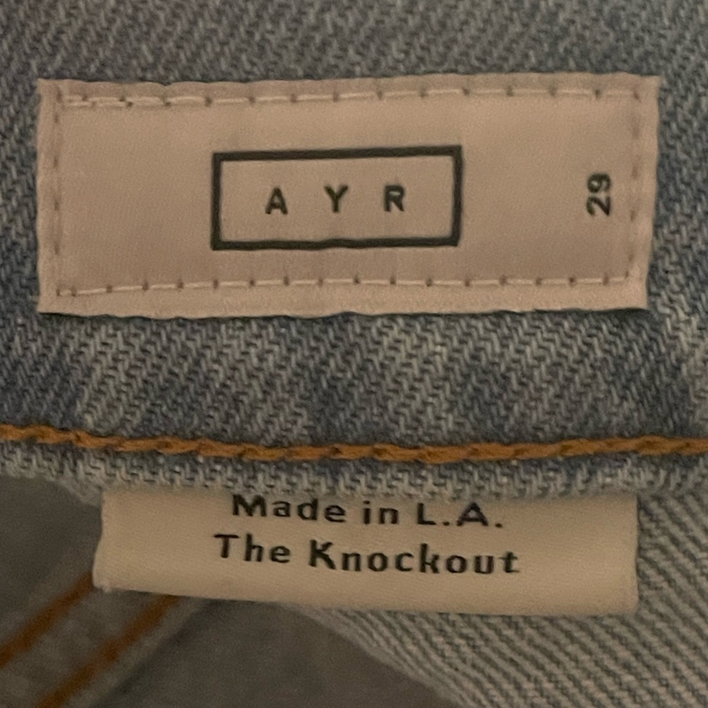 AYR. The Knockout Jean. Size 29. Color Sun Fade. Worn x 1. - Picture 5 of 6